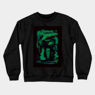 Green Abstraction Crewneck Sweatshirt